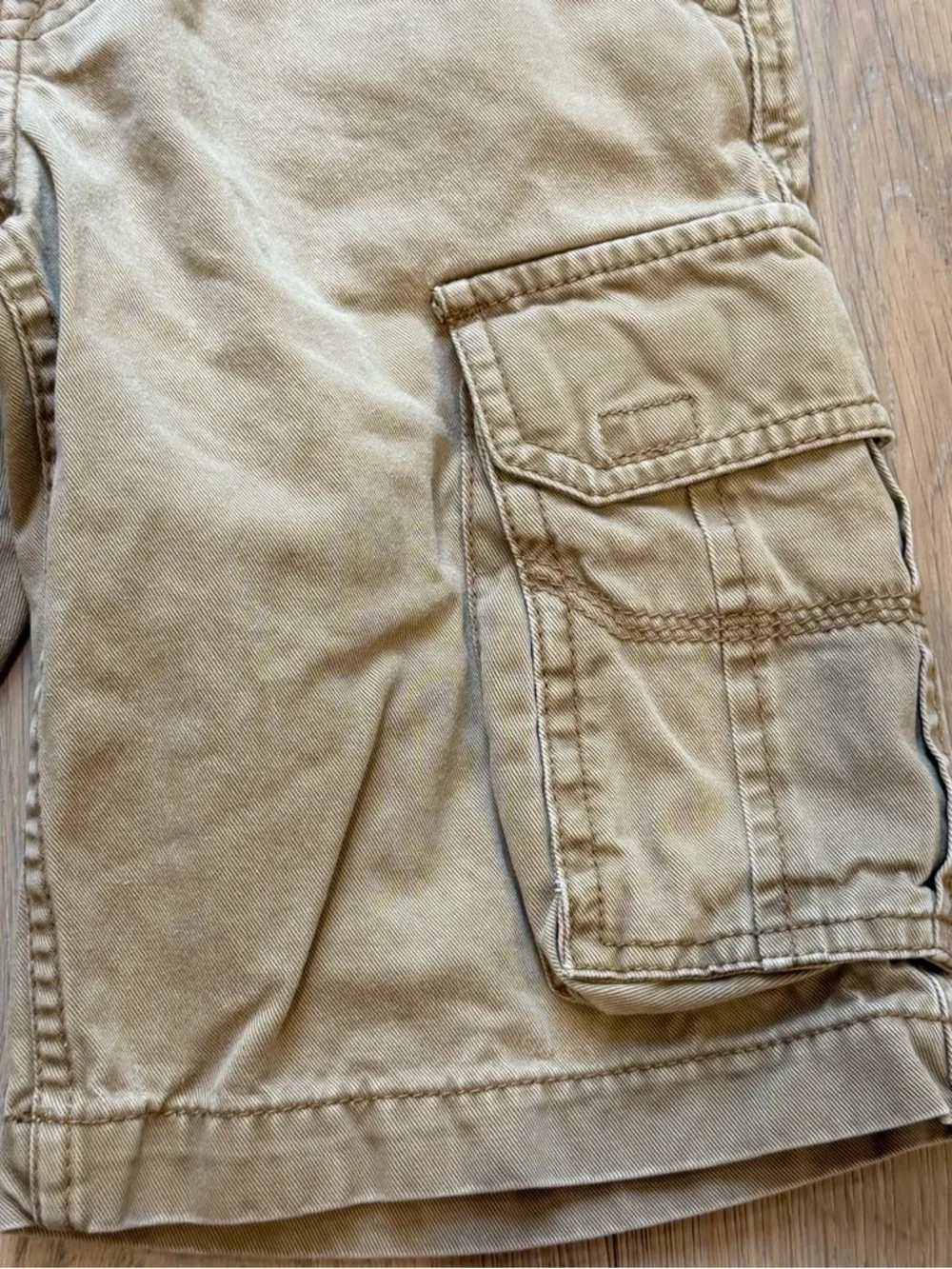 Old Navy boys 8 slim cotton cargo shorts khaki twill heavy